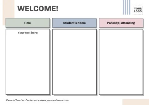 Een flyer voor een ouderavond bewerken