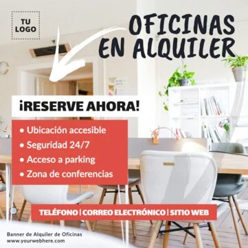 Edita un flyer de Alquiler de Oficina