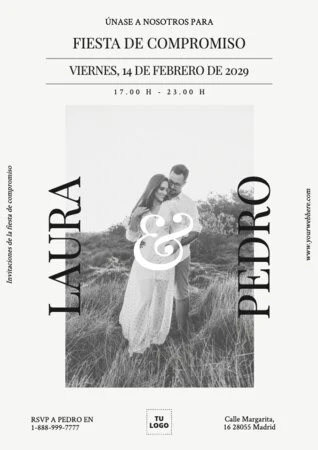 Edita una tarjeta de fiesta de pedida