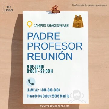 Edita una hoja de reuniones de padres