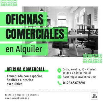 Edita un flyer de Alquiler de Oficina