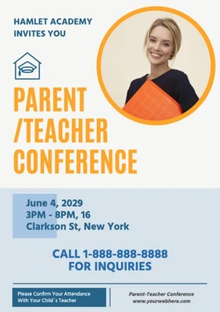 Edit a parent teacher conference flyer