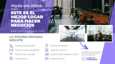 Edita un flyer de Alquiler de Oficina