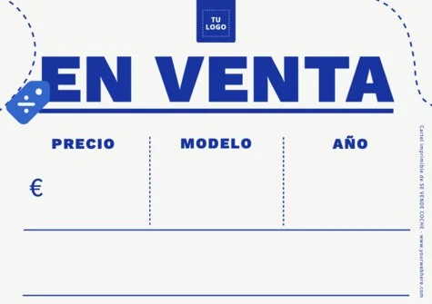 Edita un cartel de Se Vende Auto