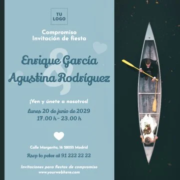 Edita una tarjeta de fiesta de pedida