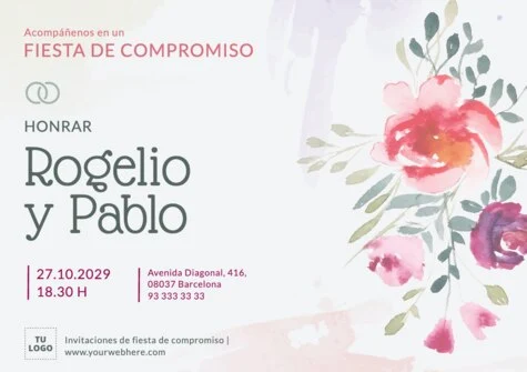 Edita una tarjeta de fiesta de pedida