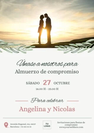 Edita una tarjeta de fiesta de pedida