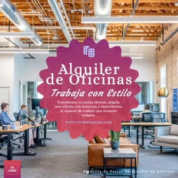 Edita un flyer de Alquiler de Oficina