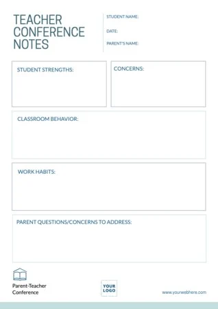 Edit a parent teacher conference flyer