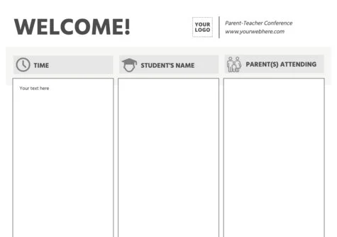 Een flyer voor een ouderavond bewerken