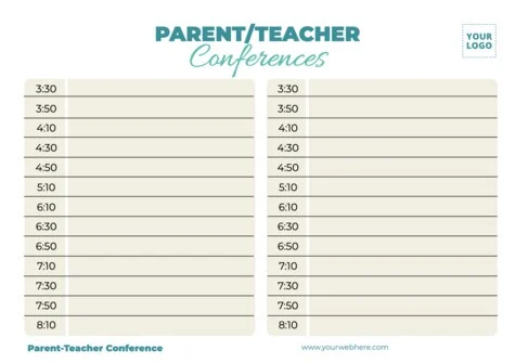 Edit a parent teacher conference flyer