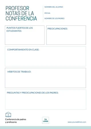 Edita una hoja de reuniones de padres