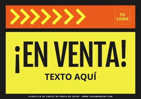 Edita un cartel de Se Vende Auto