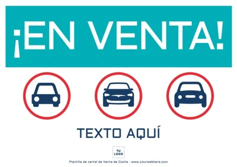 Edita un cartel de Se Vende Auto