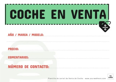 Edita un cartel de Se Vende Auto