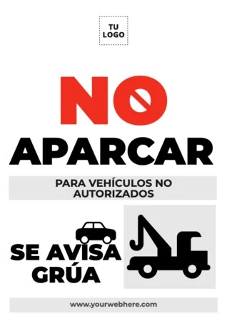 Edita un diseño de No Aparcar