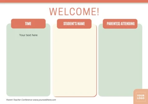 Edit a parent teacher conference flyer