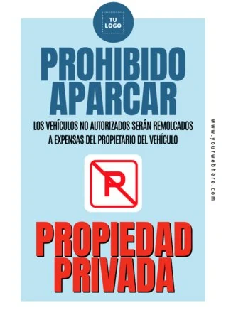 Edita un diseño de No Aparcar