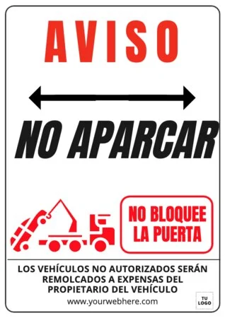 Edita un diseño de No Aparcar