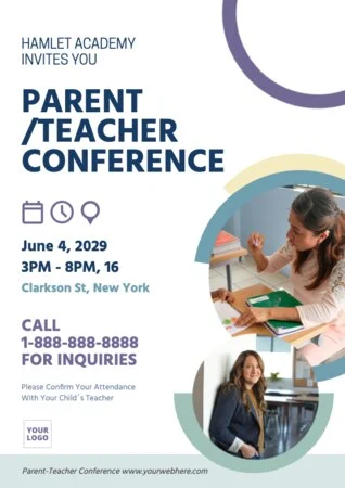 Edit a parent teacher conference flyer