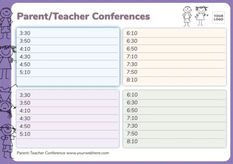 Een flyer voor een ouderavond bewerken