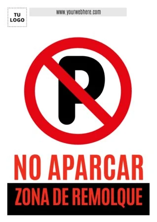 Edita un diseño de No Aparcar