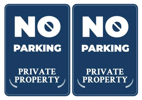 Edit a No Parking sign