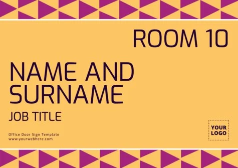 Edit an Office Door sign design