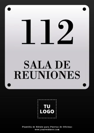 Edita un cartel de Sala de Reunión