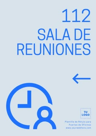 Edita un cartel de Sala de Reunión