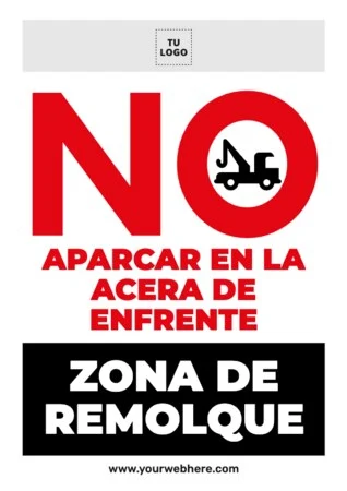 Edita un diseño de No Aparcar