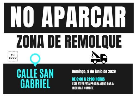 Edita un diseño de No Aparcar