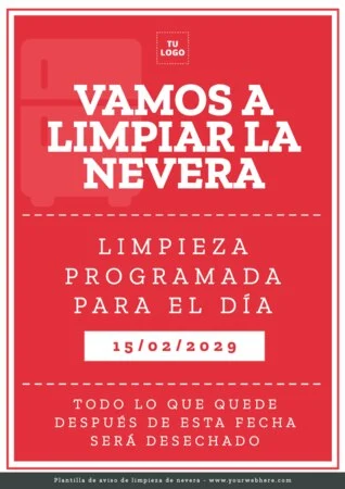 Edita un cartel de Limpiar Nevera