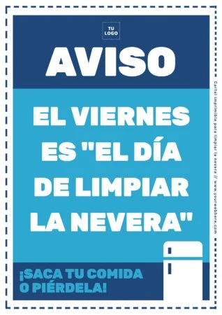 Edita un cartel de Limpiar Nevera