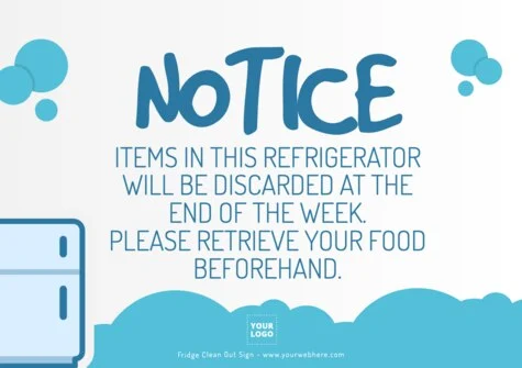 Free Fridge Clean Out Sign Templates