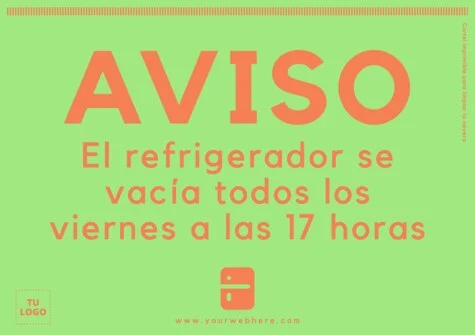Edita un cartel de Limpiar Nevera