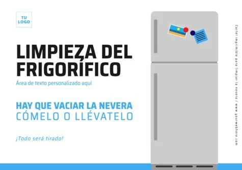 Edita un cartel de Limpiar Nevera