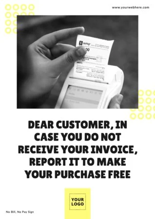 Edit a No Bill No Pay sign