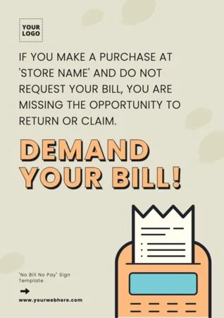 Edit a No Bill No Pay sign