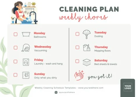 Edit a cleaning calendar