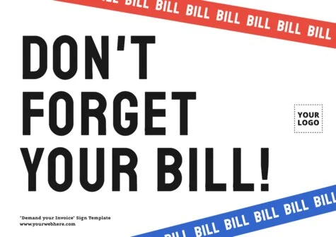 Edit a No Bill No Pay sign