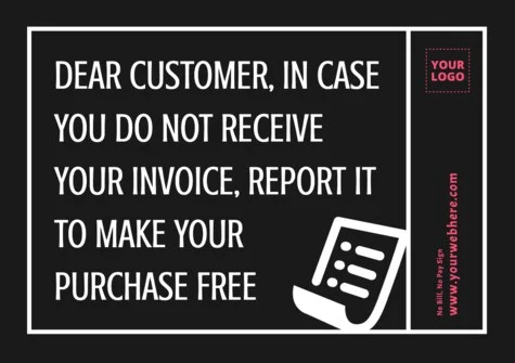 Edit a No Bill No Pay sign