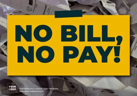 Edit a No Bill No Pay sign