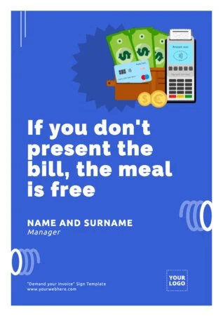 Edit a No Bill No Pay sign