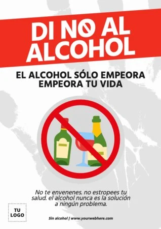 Edita un cartel de alcoholismo