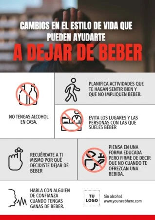 Edita un cartel de alcoholismo