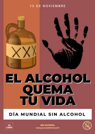 Edita un cartel de alcoholismo