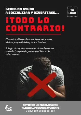 Edita un cartel de alcoholismo