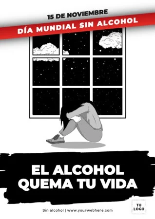 Edita un cartel de alcoholismo