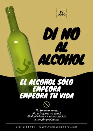 Edita un cartel de alcoholismo
